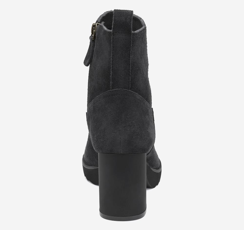 Johnston & Murphy Izzie Bootie Black Waterproof Suede