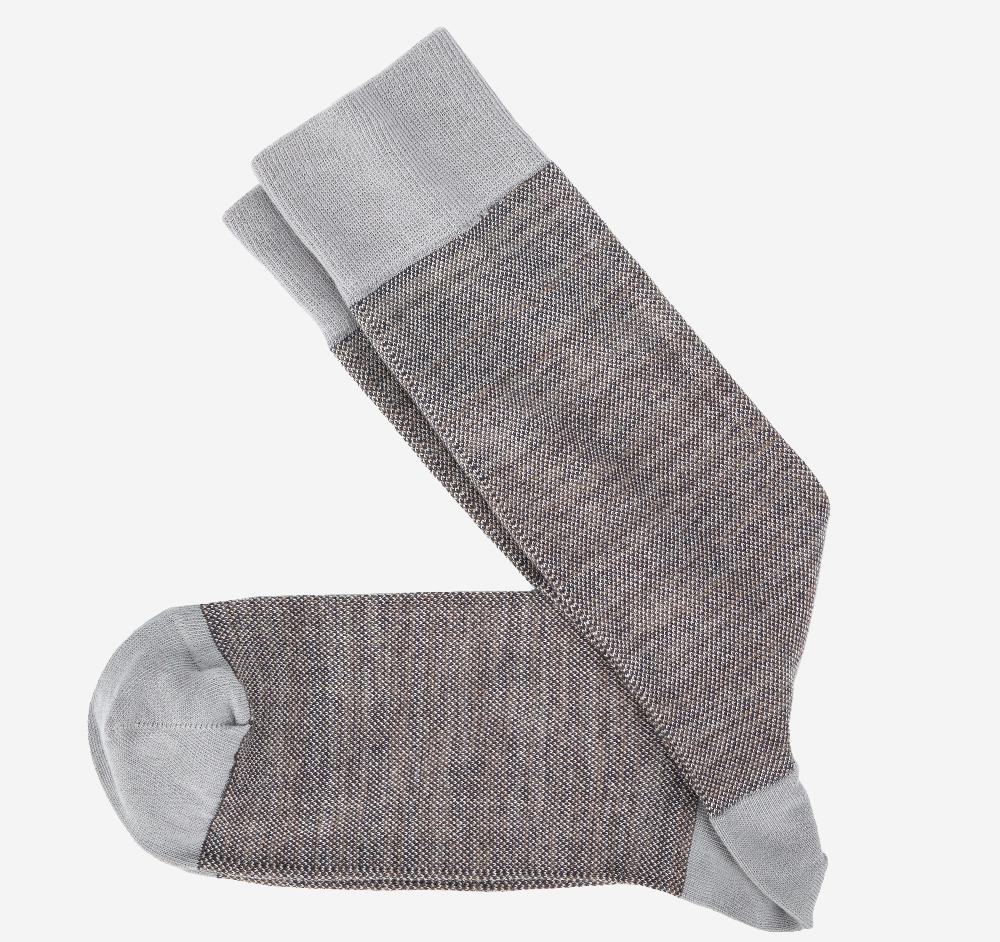 Johnston & Murphy Jacquard Space-Dyed Socks Khaki Multi