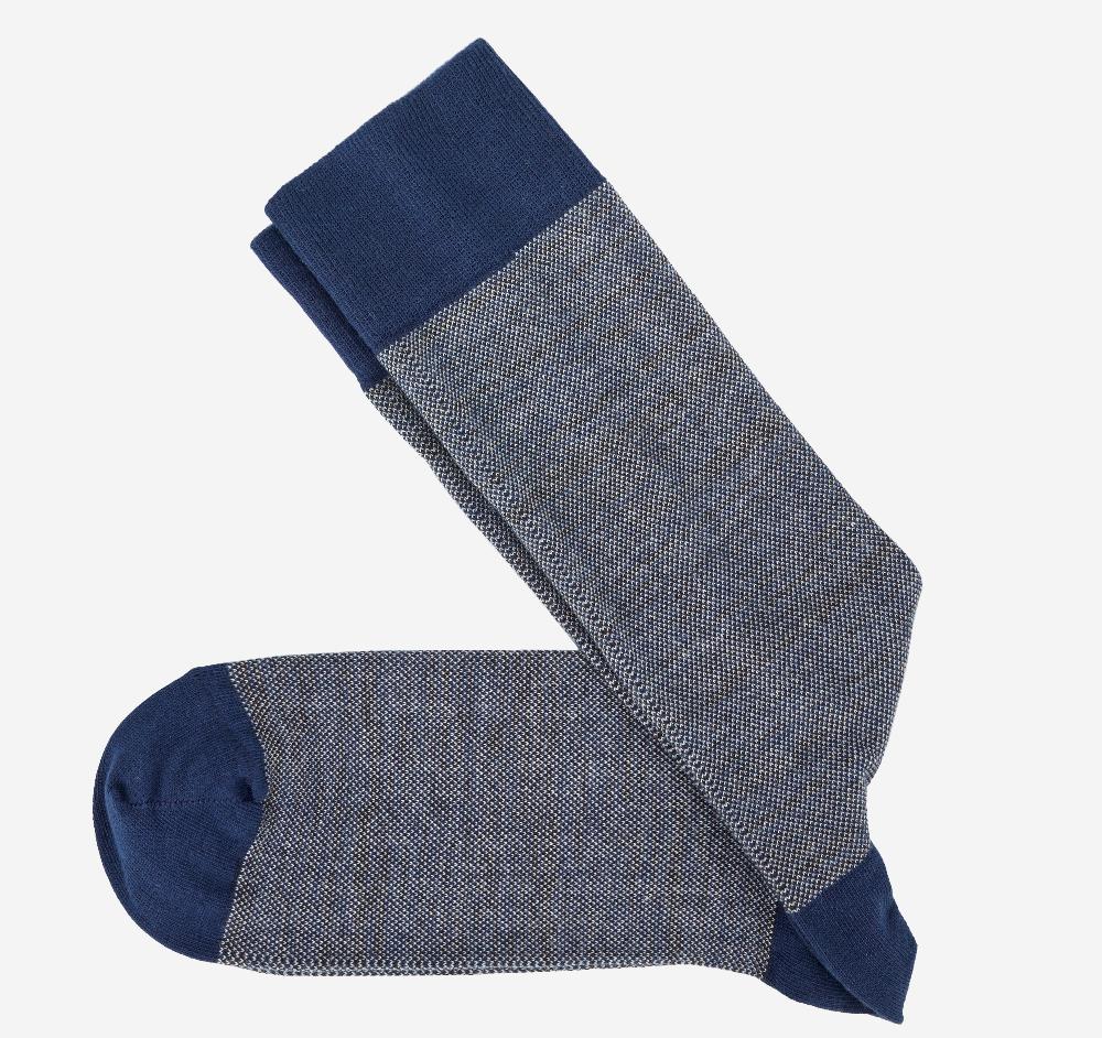 Johnston & Murphy Jacquard Space-Dyed Socks Navy Multi