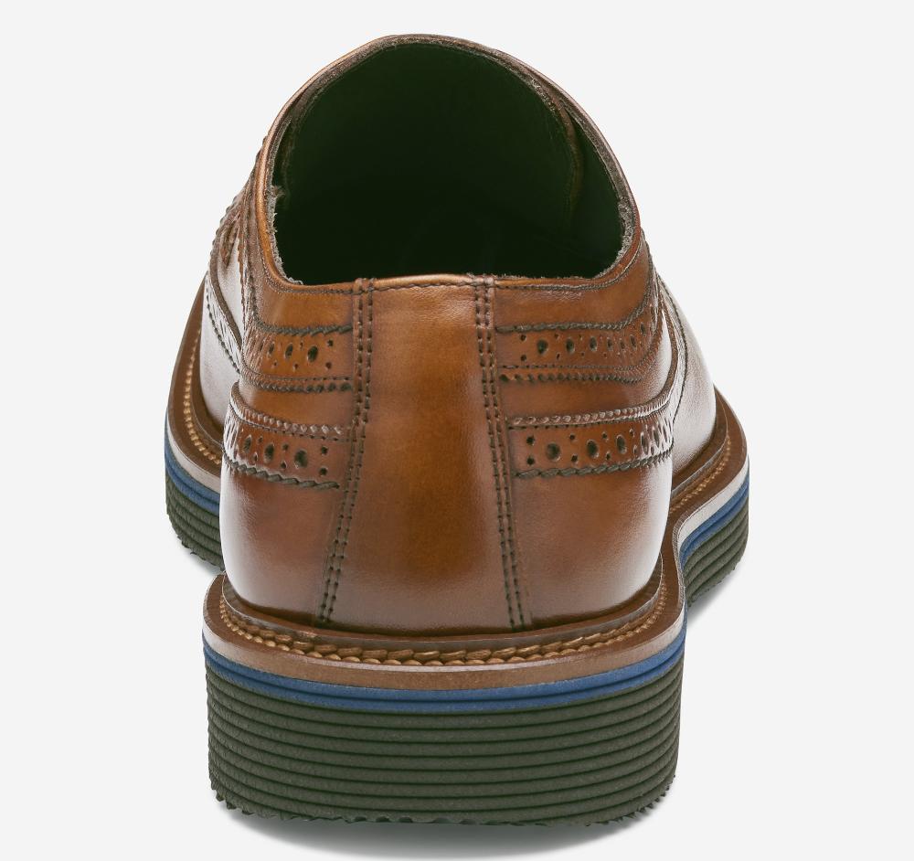 Johnston & Murphy Jenson Longwing Dark Tan European Calfskin