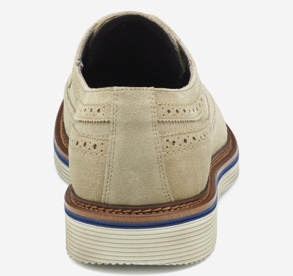 Johnston & Murphy Jenson Longwing Taupe Italian Suede