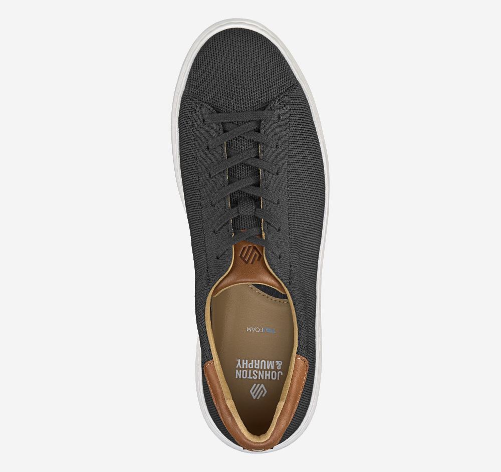 Johnston & Murphy Anders Knit Lace-To-Toe Black Knit