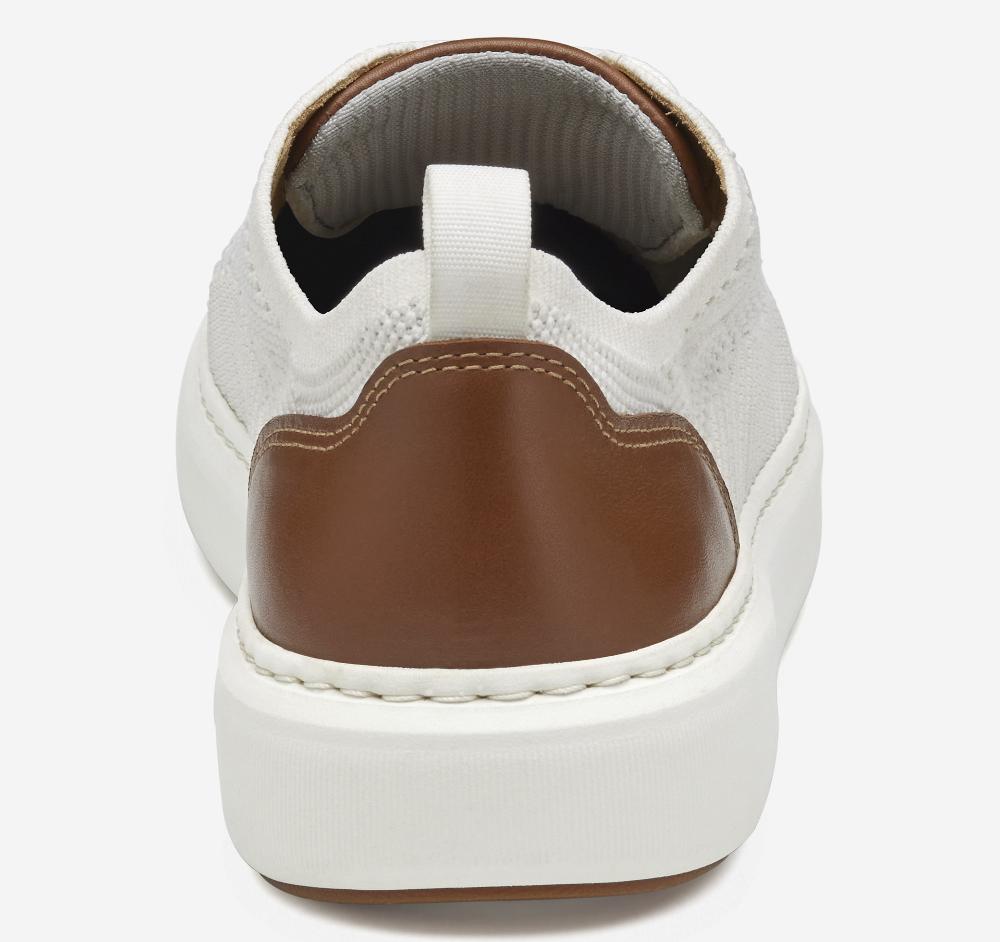 Johnston & Murphy Anders Knit U-Throat White Knit