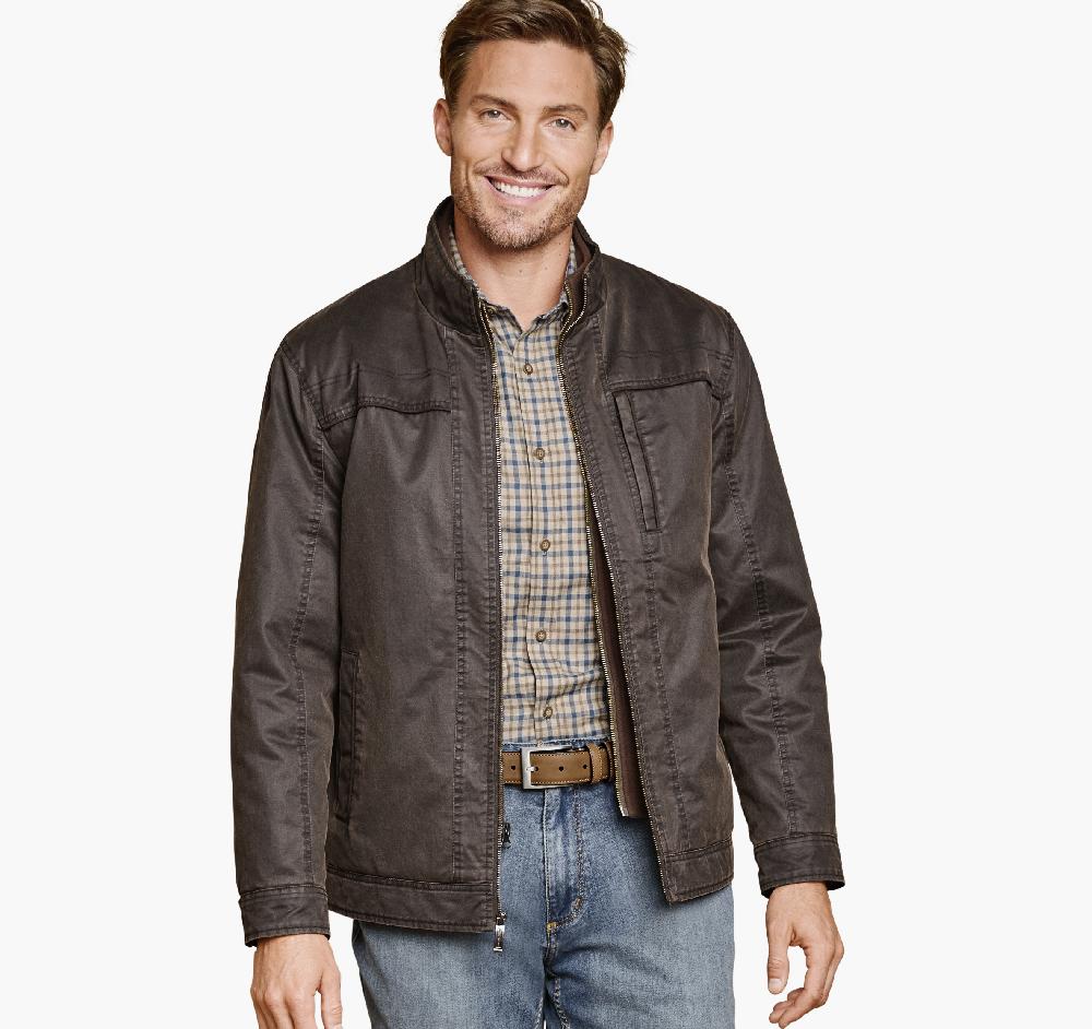 Johnston & Murphy Antique Cotton Jacket Brown