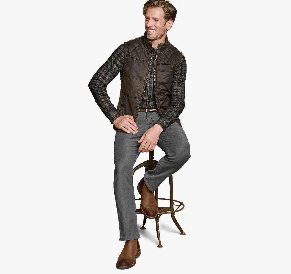 Johnston & Murphy Antique Cotton Vest Brown