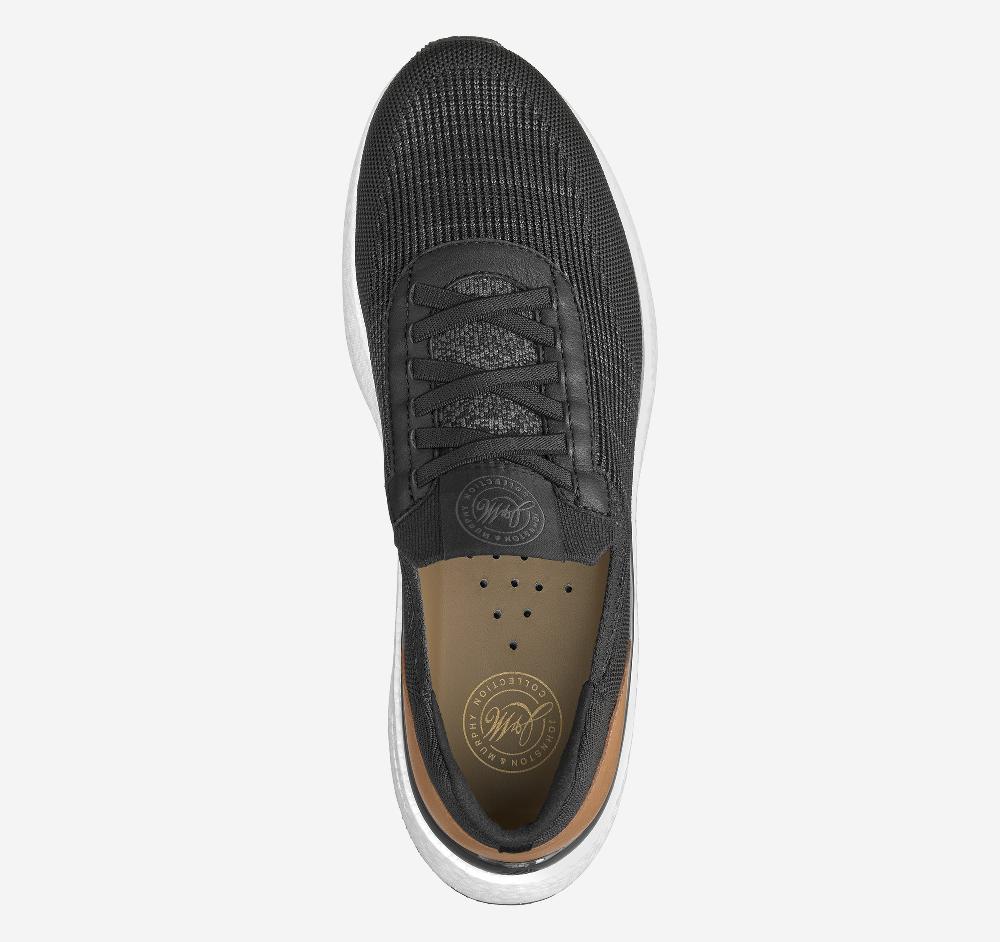 Johnston & Murphy Briley Knit Jogger Black Knit