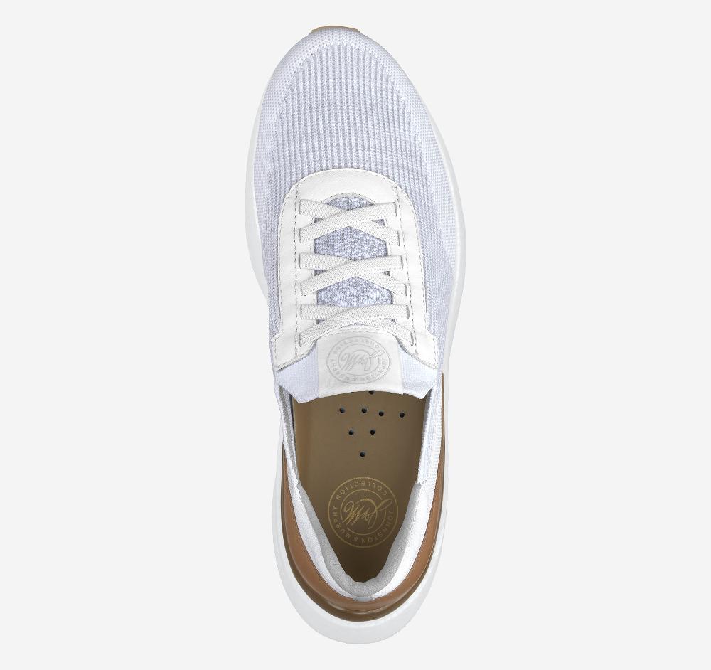 Johnston & Murphy Briley Knit Jogger White Knit