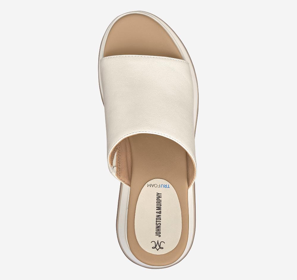 Johnston & Murphy Colleen Slide Bone Nappa Leather