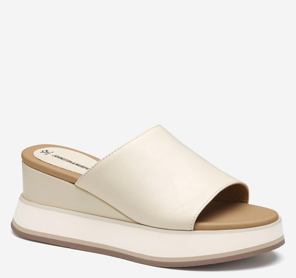Johnston & Murphy Colleen Slide Bone Nappa Leather