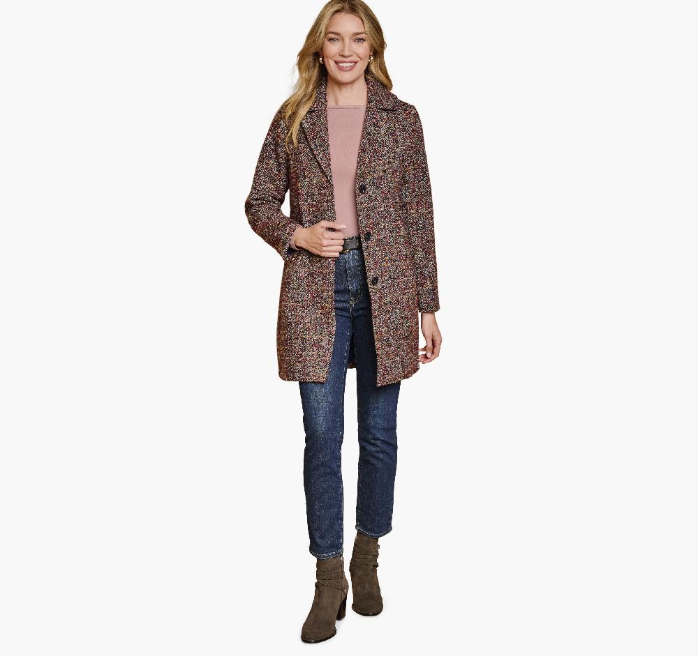 Johnston & Murphy Colorful Tweed Coat Multi