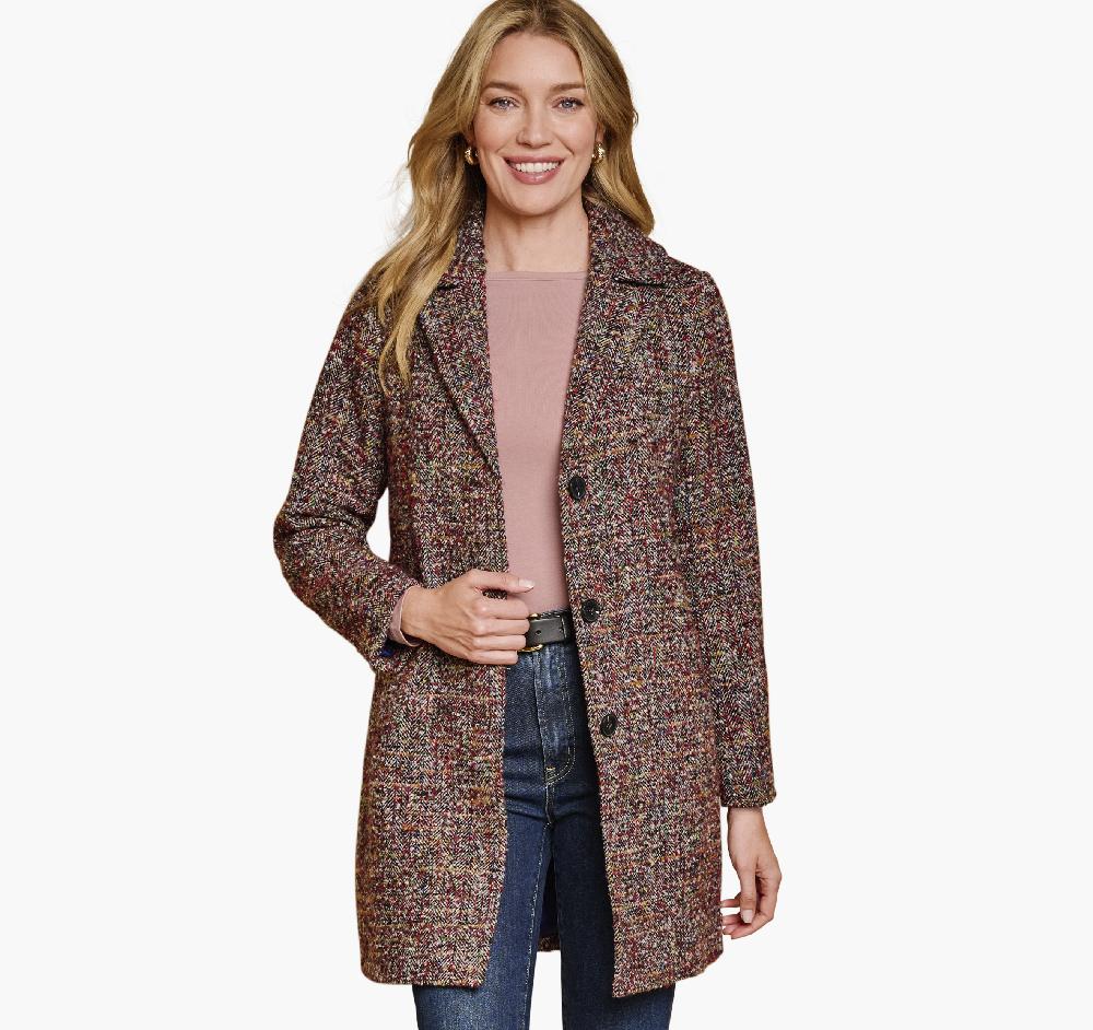 Johnston & Murphy Colorful Tweed Coat Multi