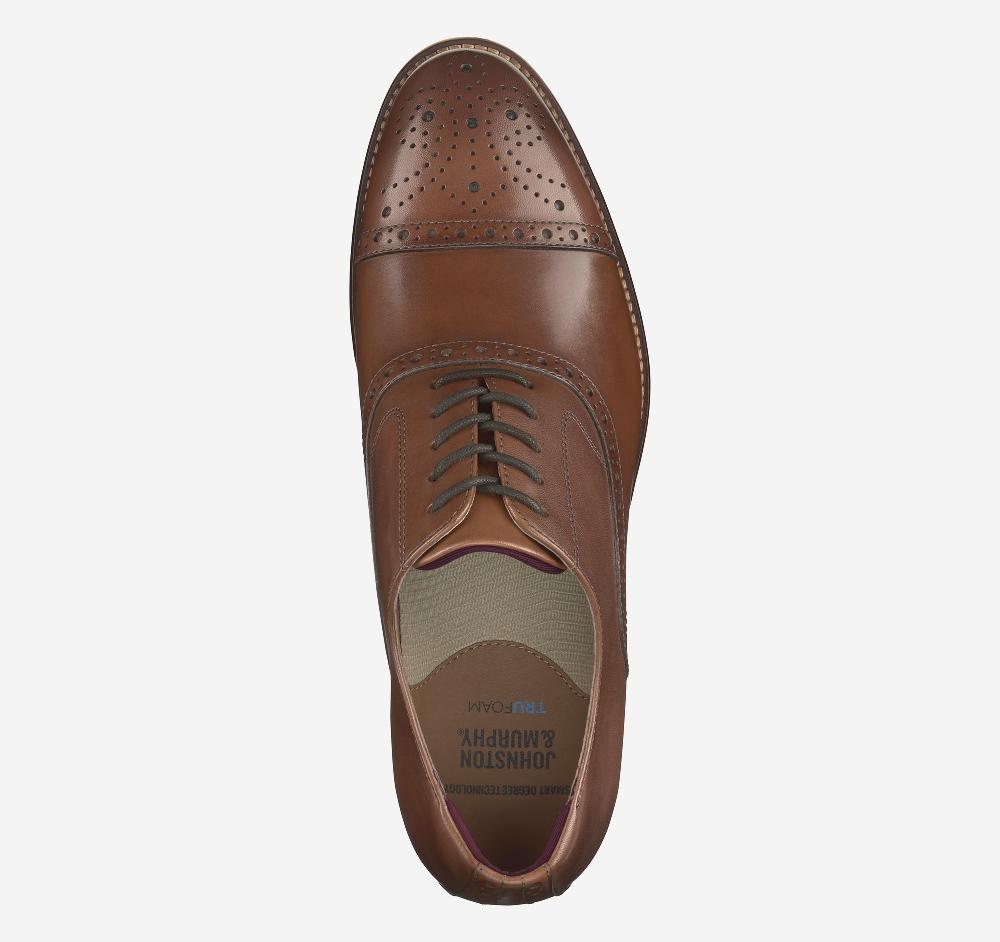 Johnston & Murphy Conard 2.0 Cap Toe Tan Full Grain