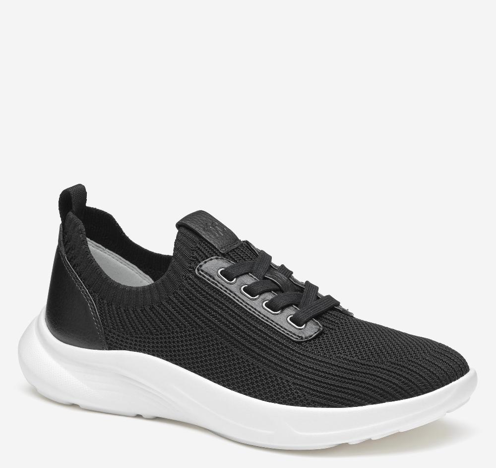 Johnston & Murphy Escape Knit Lace-Up Black Knit