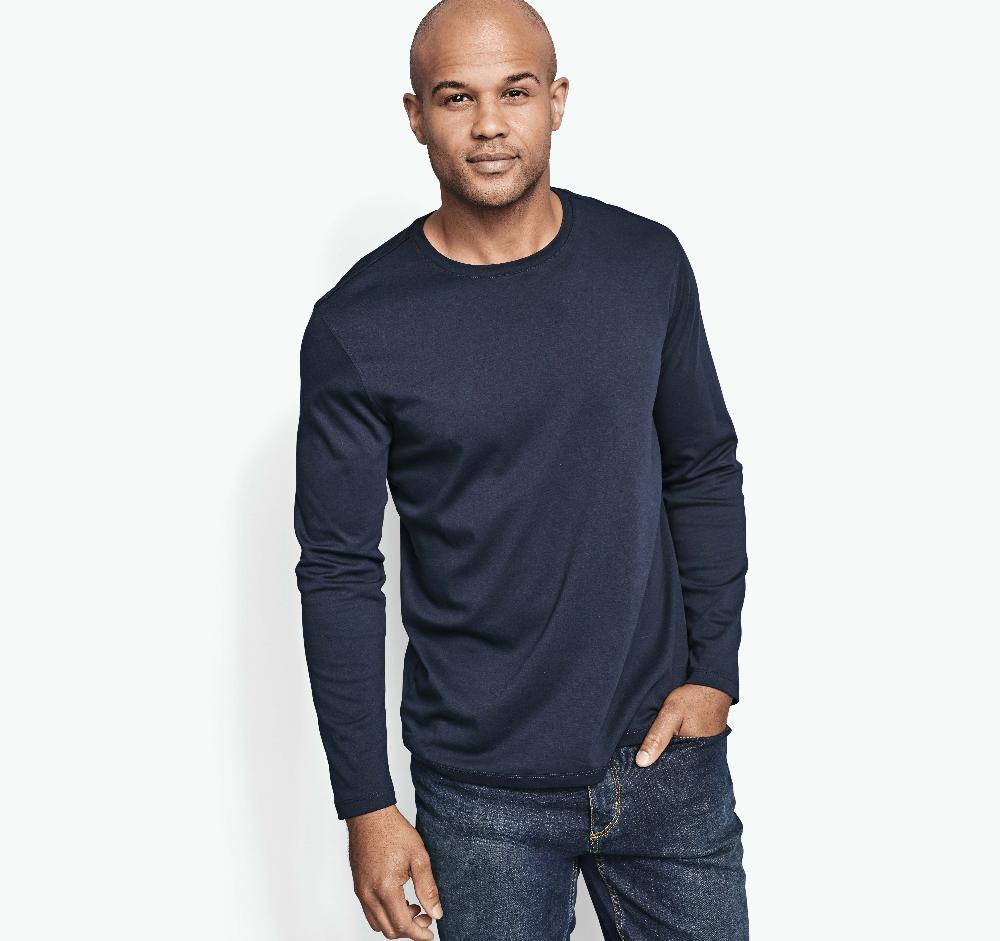 Johnston & Murphy Essential Long-Sleeve Tee Navy