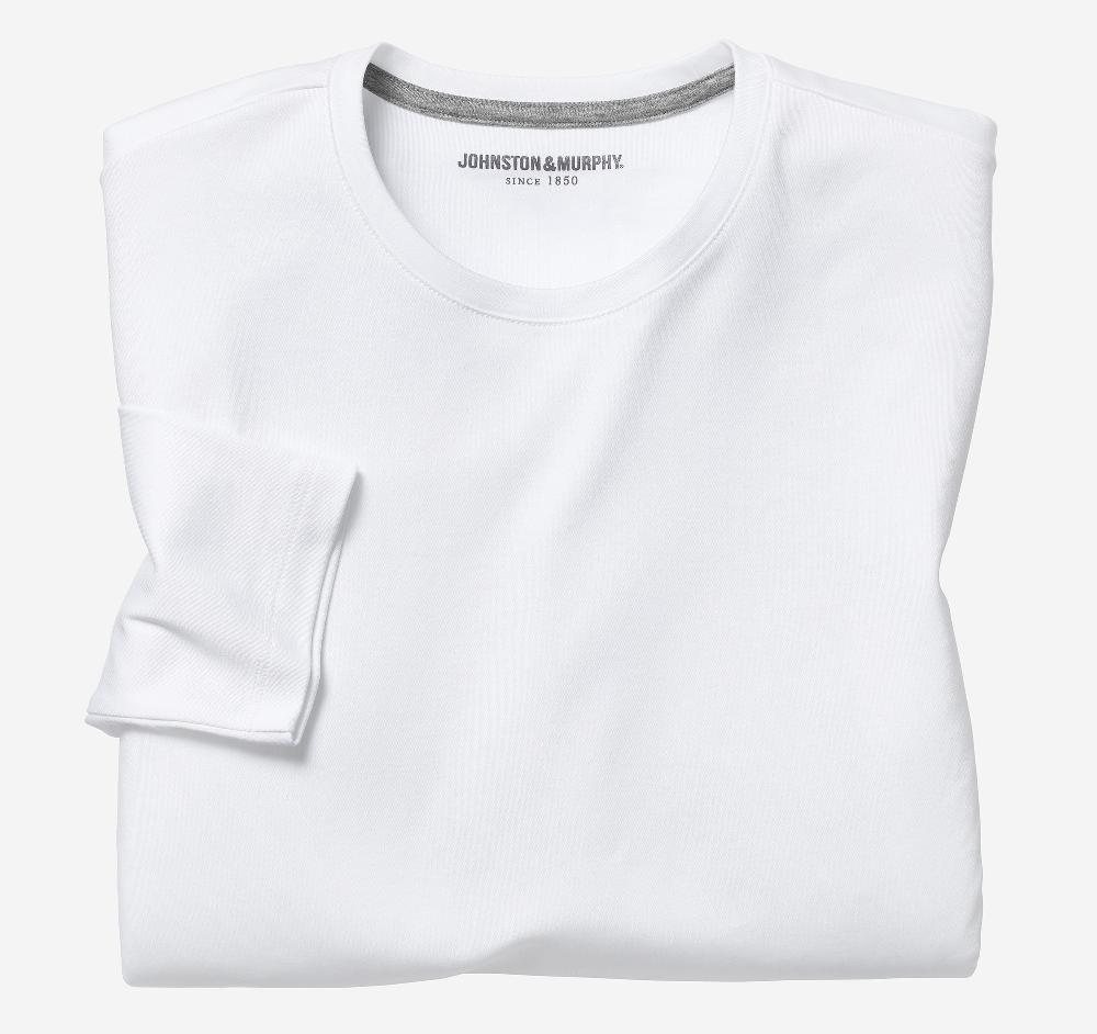 Johnston & Murphy Essential Long-Sleeve Tee White