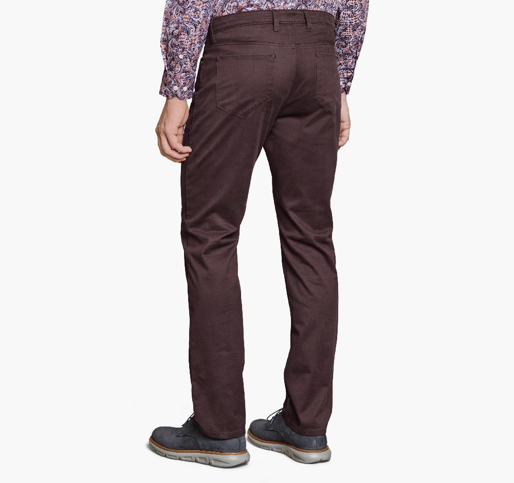 Johnston & Murphy Five-Pocket Pants Burgundy