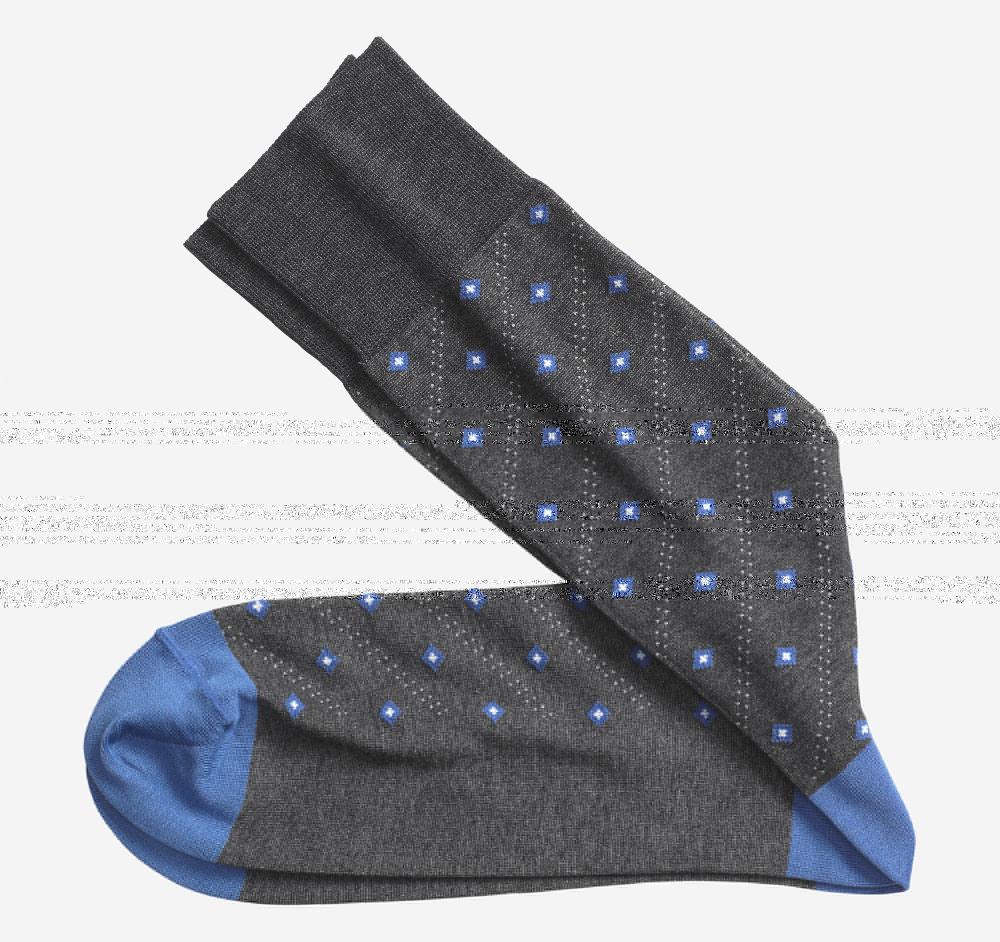 Johnston & Murphy Floating Diamonds Socks Charcoal