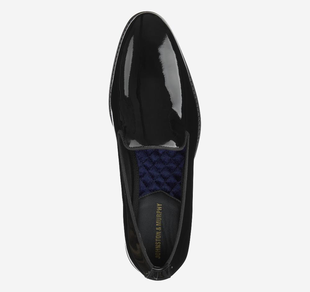 Johnston & Murphy Gavney Slip-On Loafer Black Patent