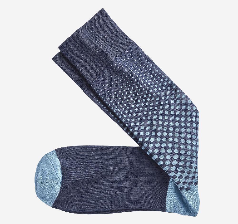 Johnston & Murphy Gradient Polka Dot Socks Navy
