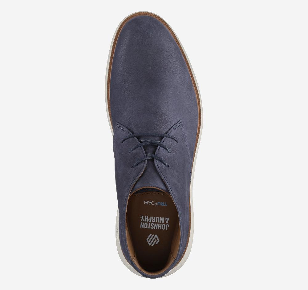 Johnston & Murphy Larkin Chukka Boot Navy Nubuck