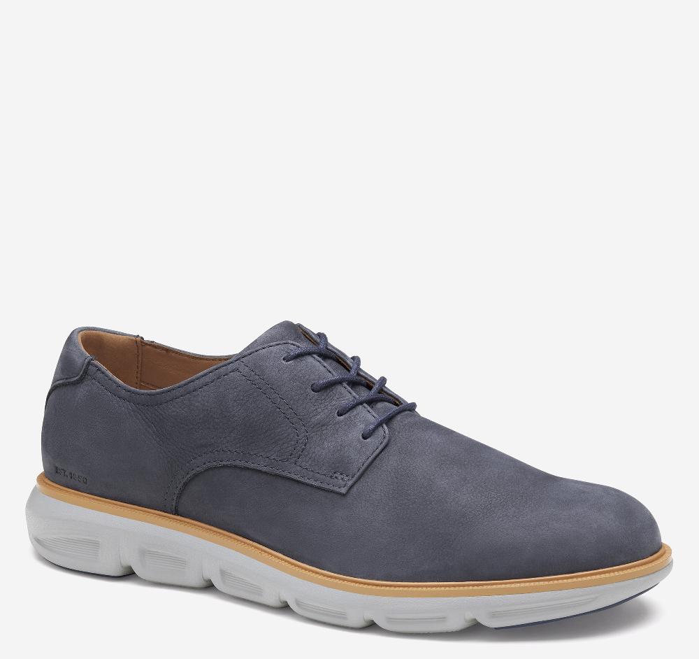 Johnston & Murphy Larkin Plain Toe Navy Nubuck
