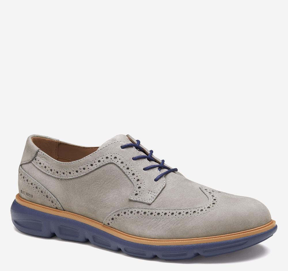 Johnston & Murphy Larkin Wingtip Gray Nubuck