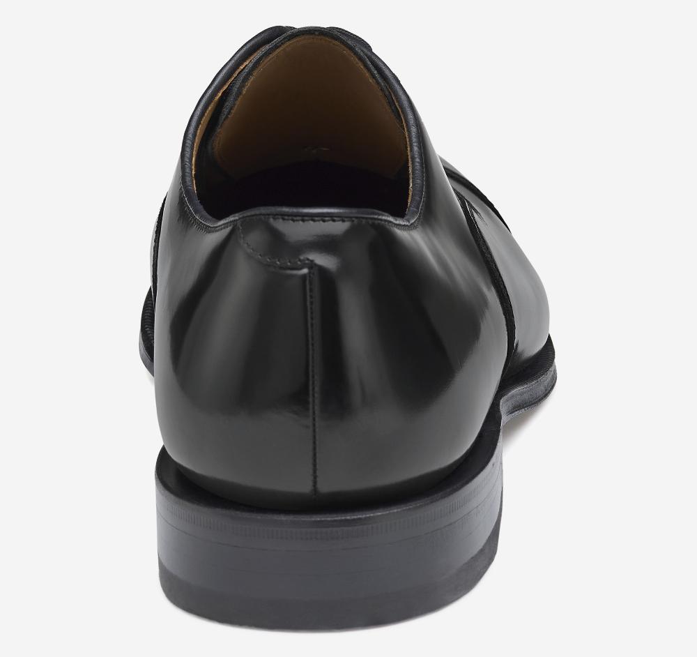 Johnston & Murphy Melton Cap Toe Black Calfskin