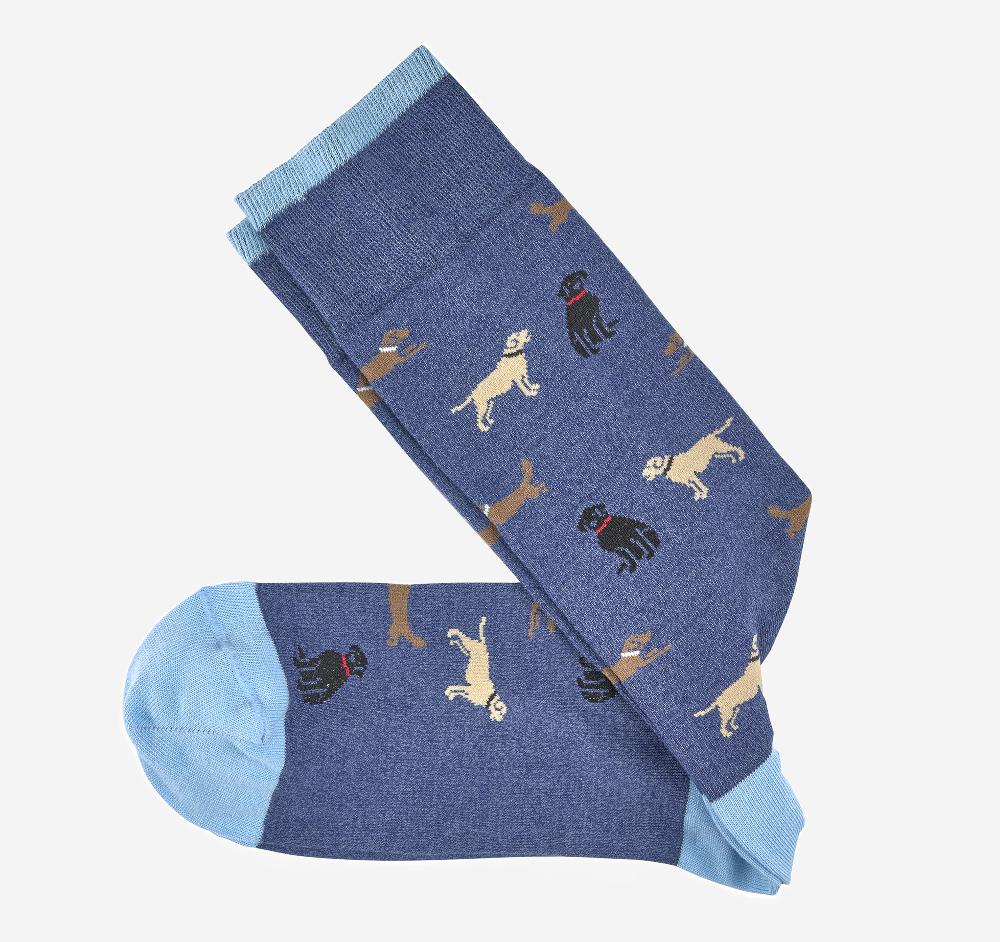 Johnston & Murphy Novelty Socks Denim Labrador