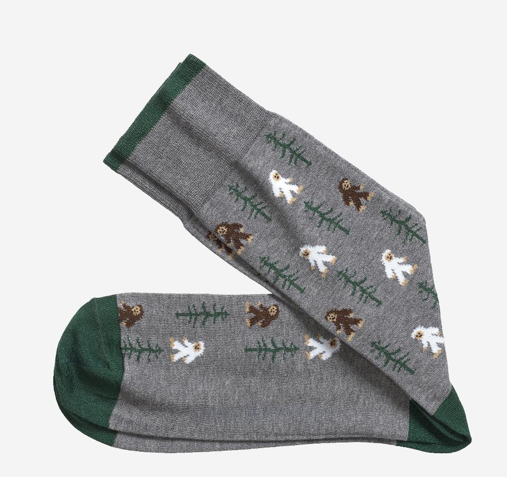 Johnston & Murphy Novelty Socks Gray Yeti