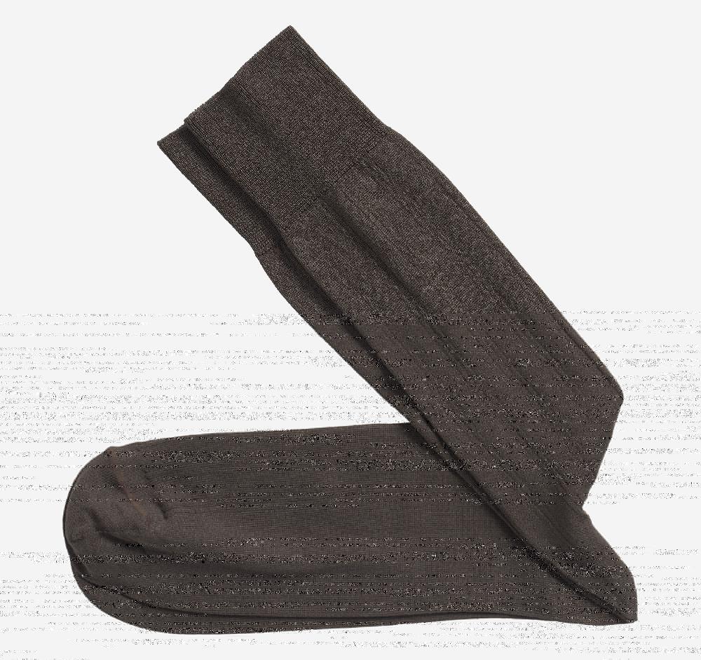 Johnston & Murphy Pima Cotton Ribbed Socks Brown