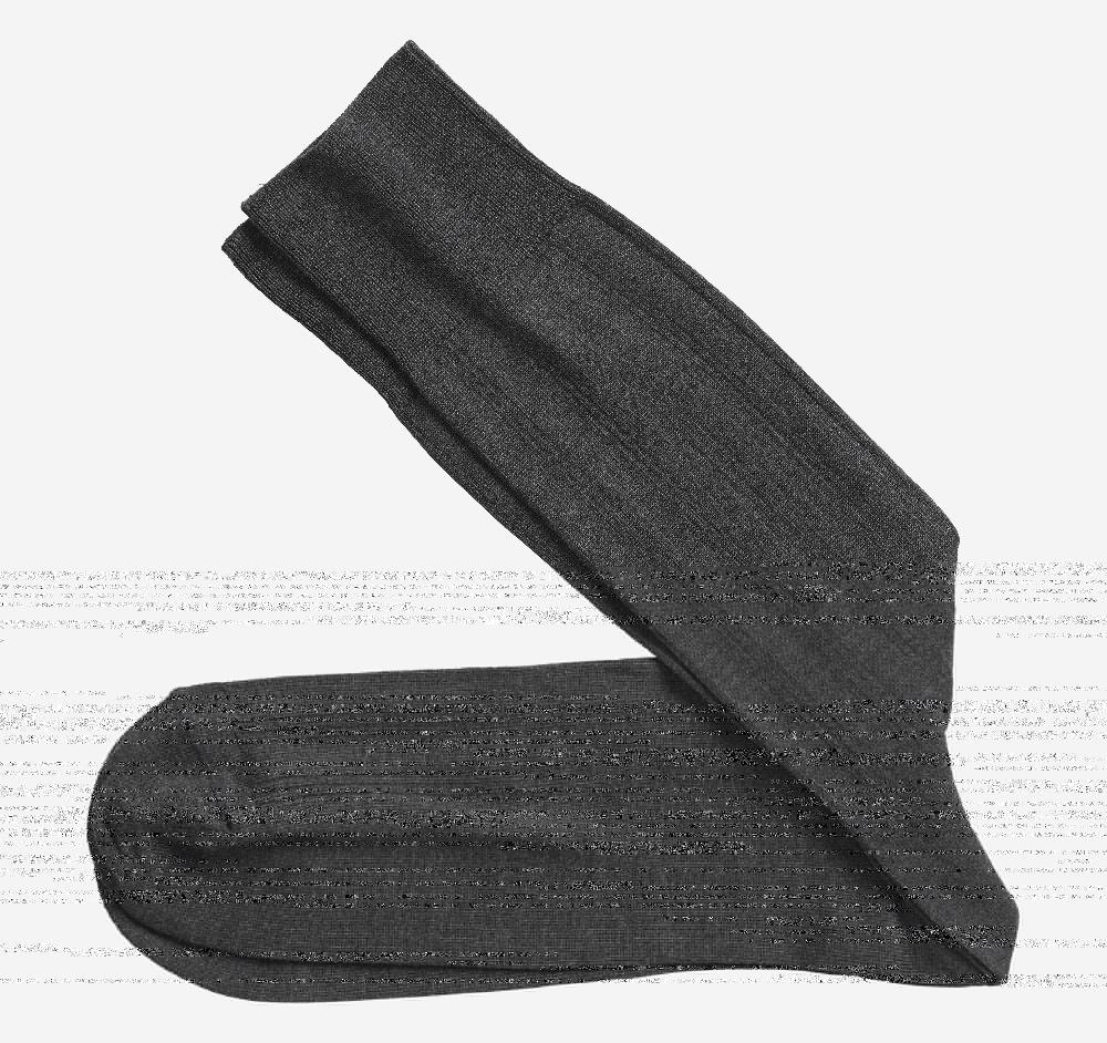 Johnston & Murphy Pima Cotton Ribbed Socks Charcoal