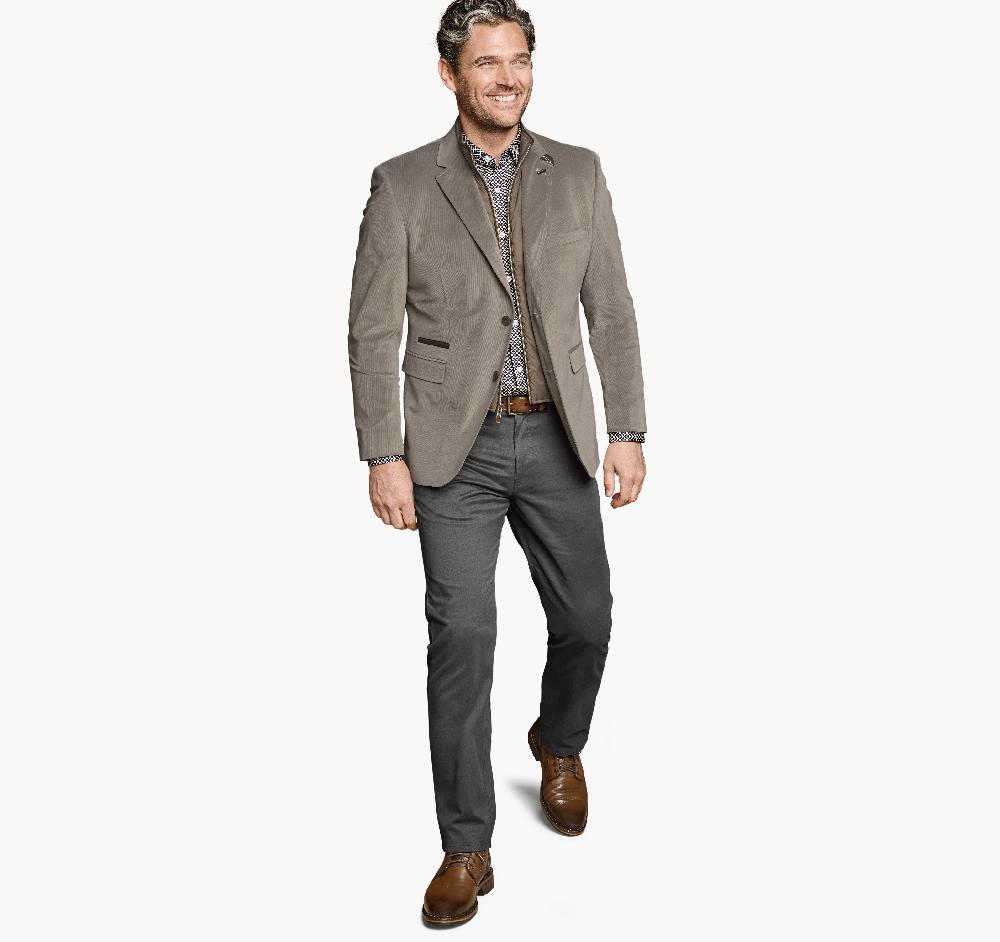 Johnston & Murphy Plush Bibbed Blazer Taupe Twill
