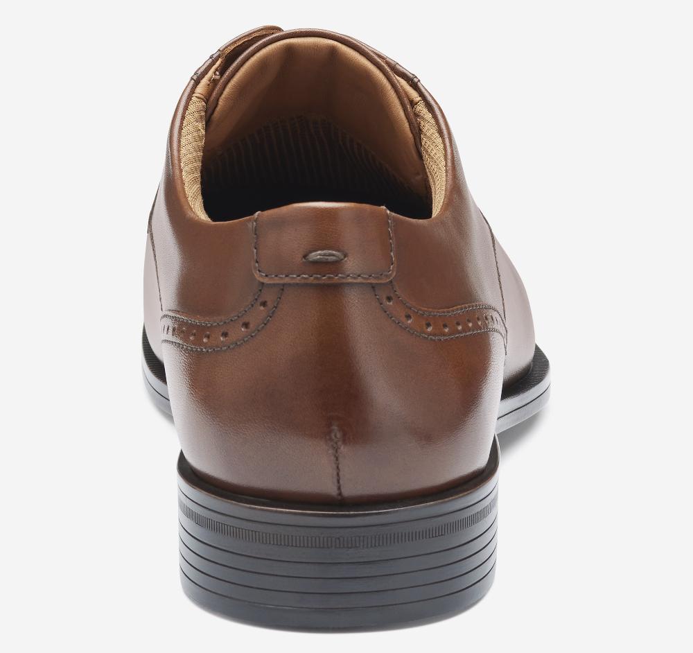Johnston & Murphy Reeve Cap Toe Brown Full Grain