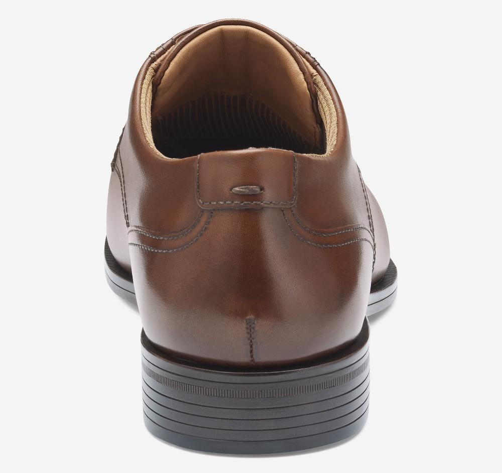 Johnston & Murphy Reeve Plain Toe Brown Full Grain