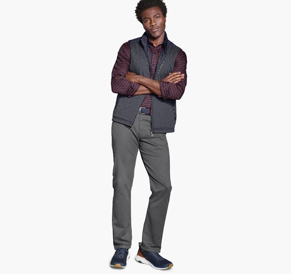 Johnston & Murphy Reversible Quilted Vest Navy