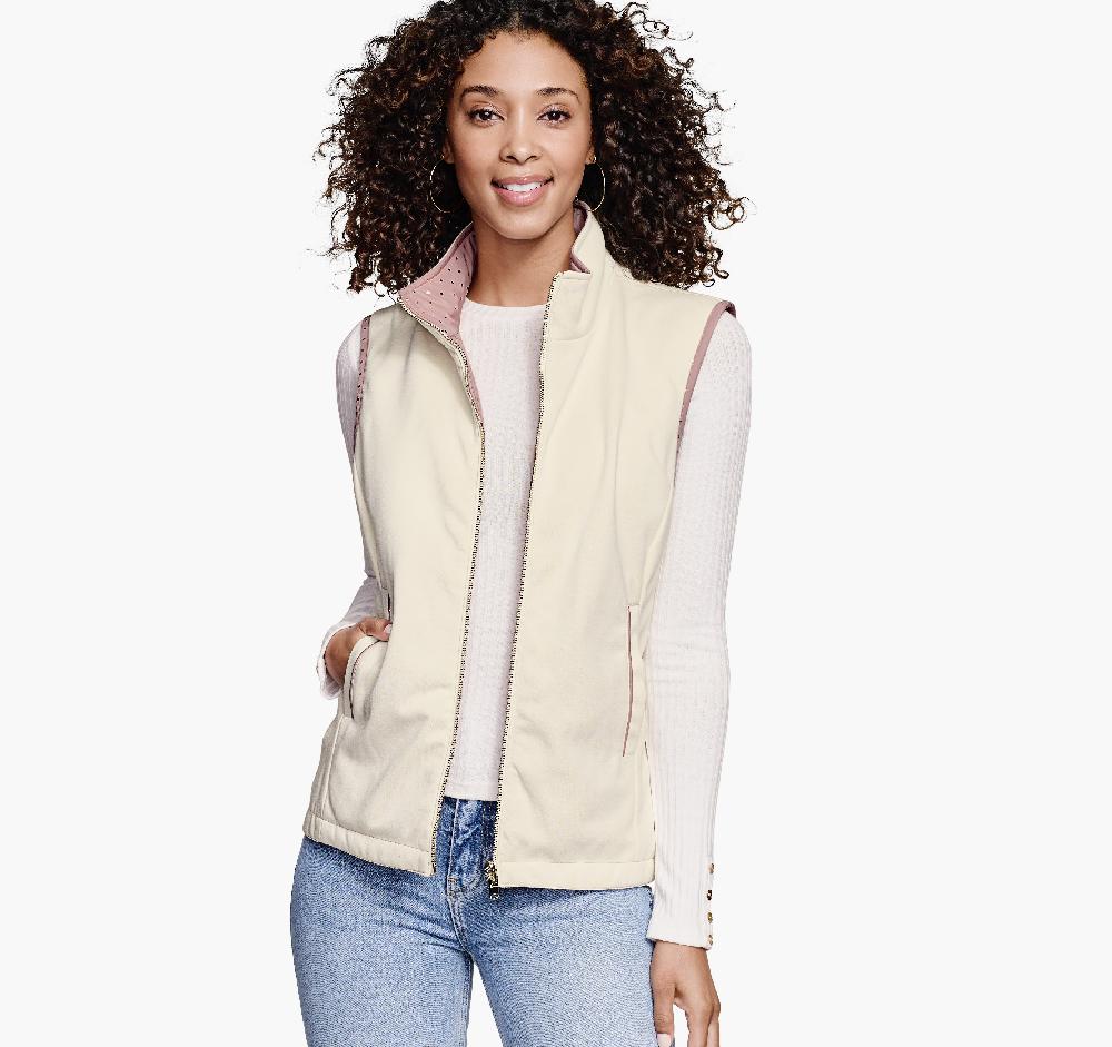 Johnston & Murphy Reversible Vest Blush/Cream
