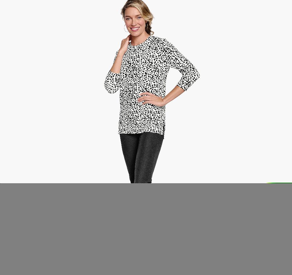 Johnston & Murphy Side-Slit Pullover Animal Print