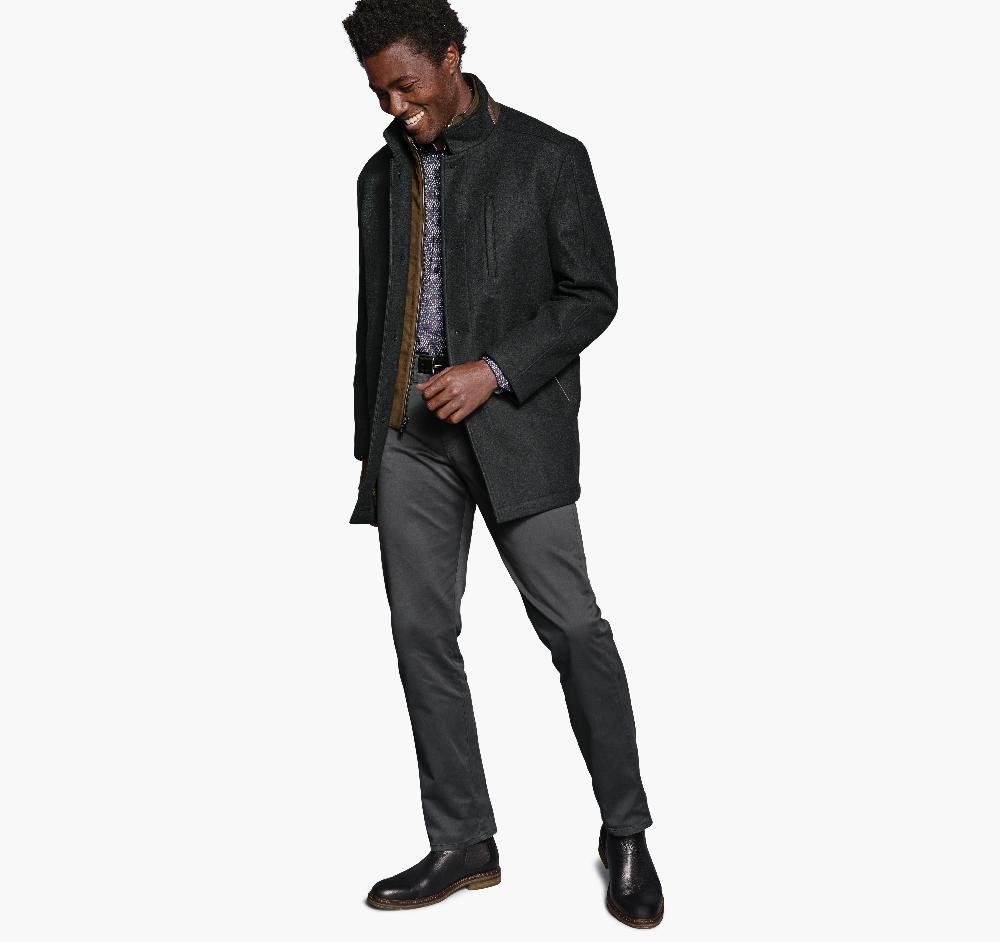 Johnston & Murphy Upton Car Coat Black