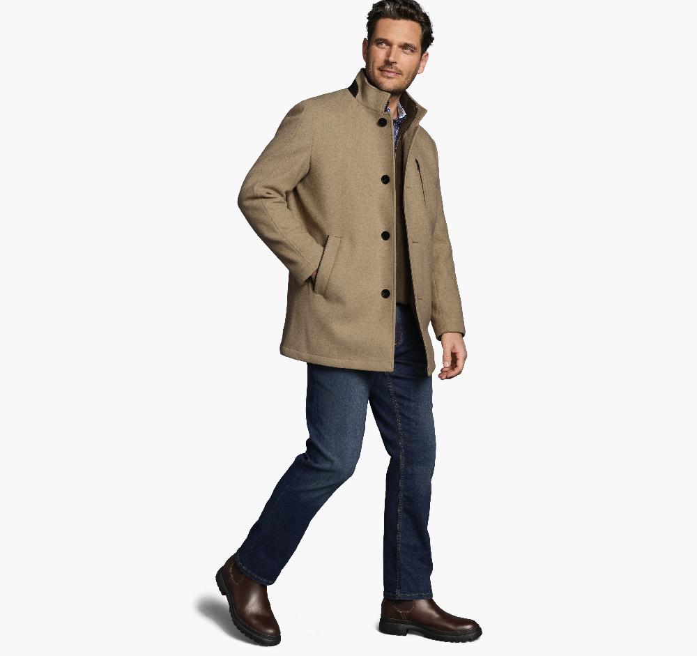 Johnston & Murphy Upton Car Coat Camel
