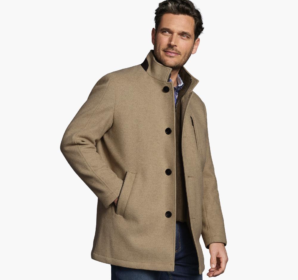 Johnston & Murphy Upton Car Coat Camel