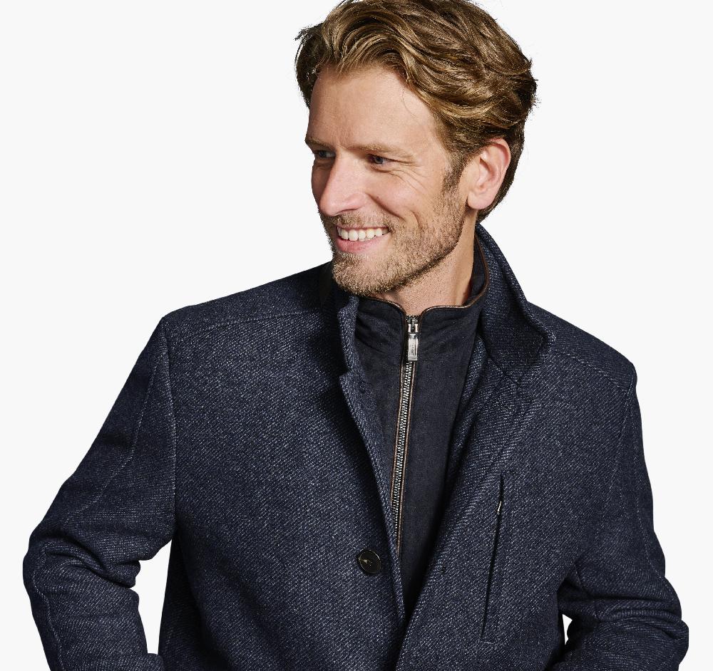 Johnston & Murphy Upton Car Coat Navy