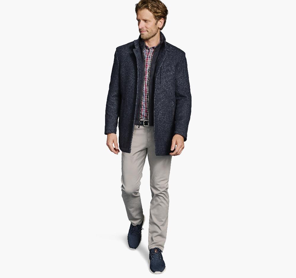 Johnston & Murphy Upton Car Coat Navy