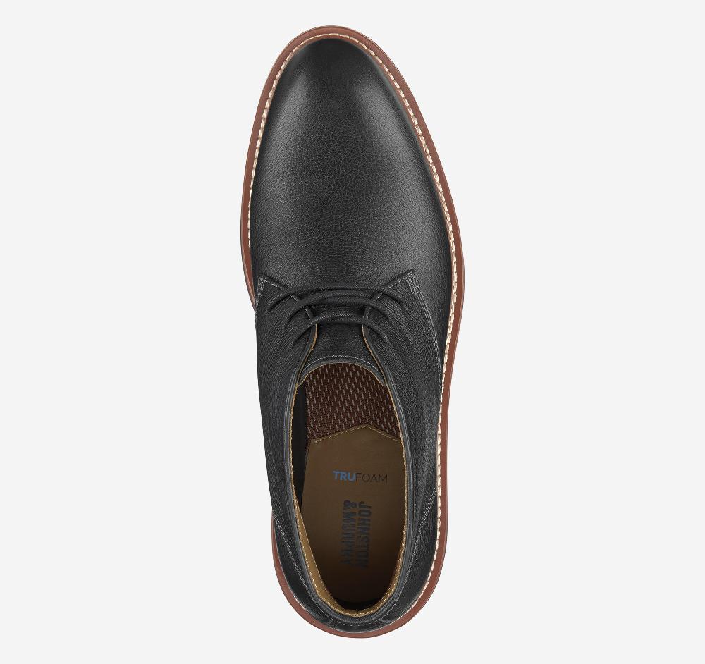 Johnston & Murphy Upton Chukka Black Full Grain