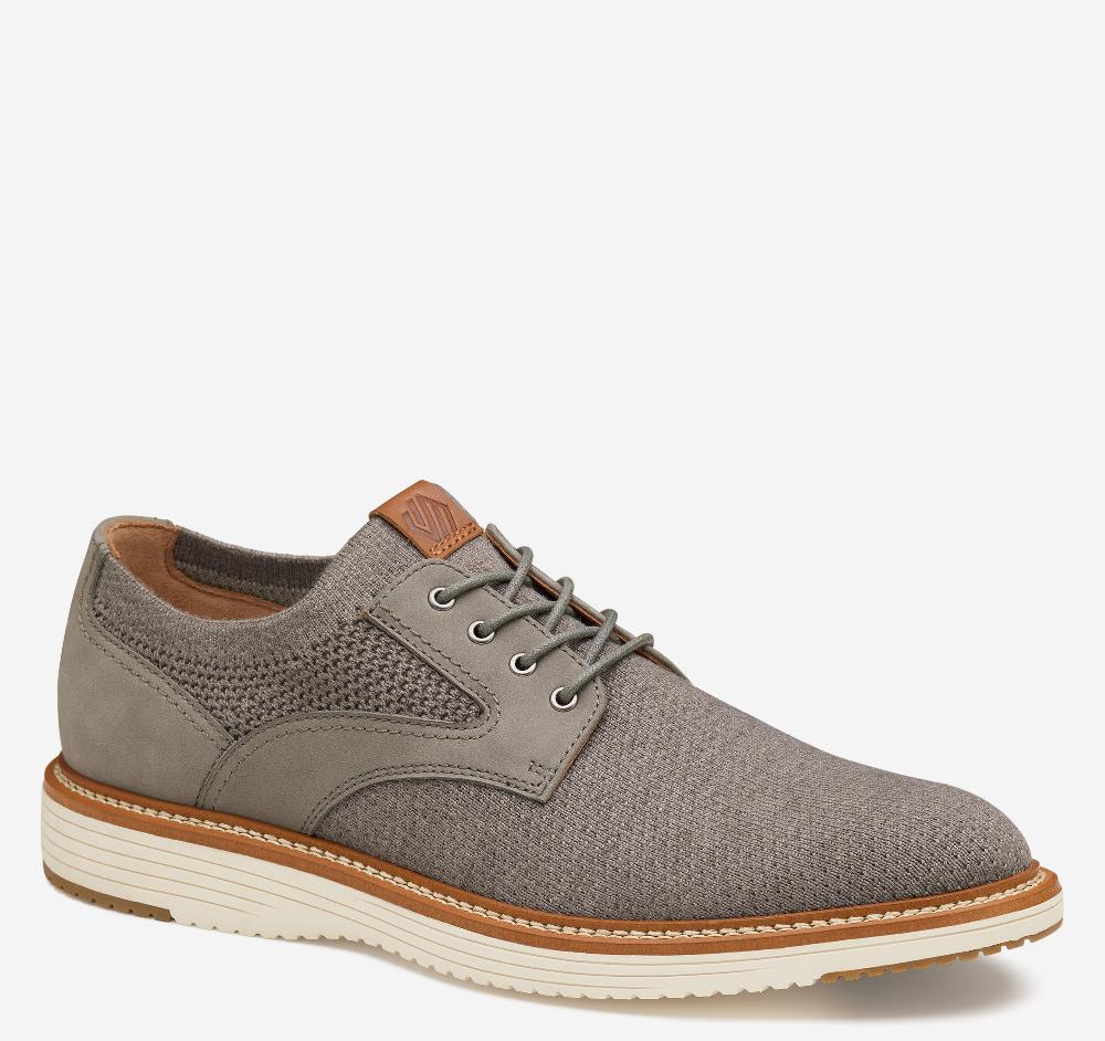 Johnston & Murphy Upton Knit Plain Toe Gray Knit
