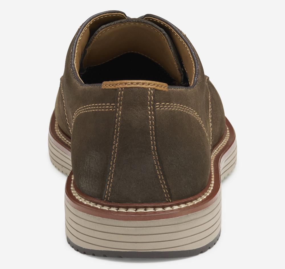 Johnston & Murphy Upton Plain Toe Dark Brown Nubuck