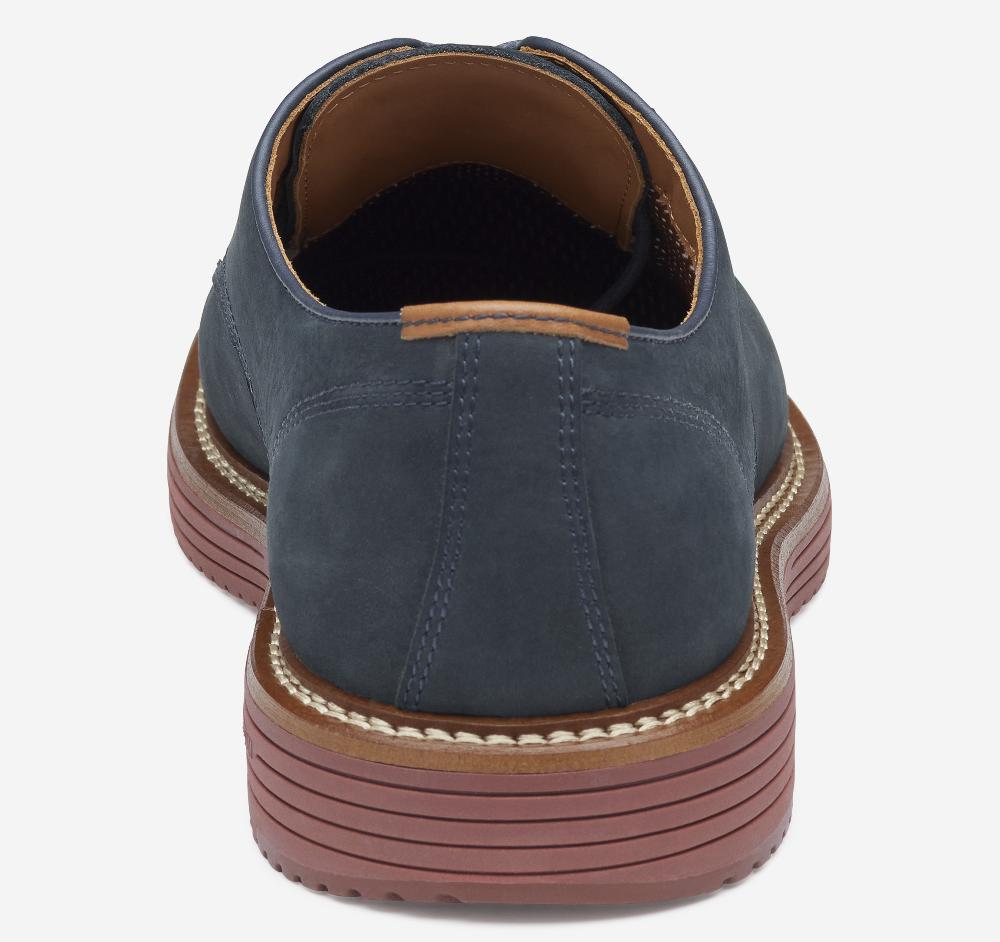 Johnston & Murphy Upton Plain Toe Navy Nubuck