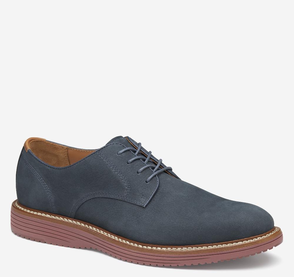 Johnston & Murphy Upton Plain Toe Navy Nubuck