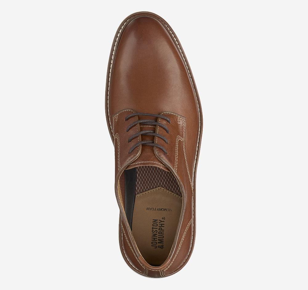 Johnston & Murphy Upton Plain Toe Tan Full Grain
