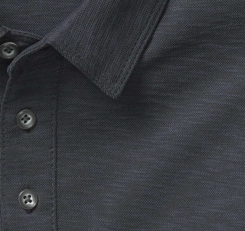 Johnston & Murphy Vintage Slub Polo Black