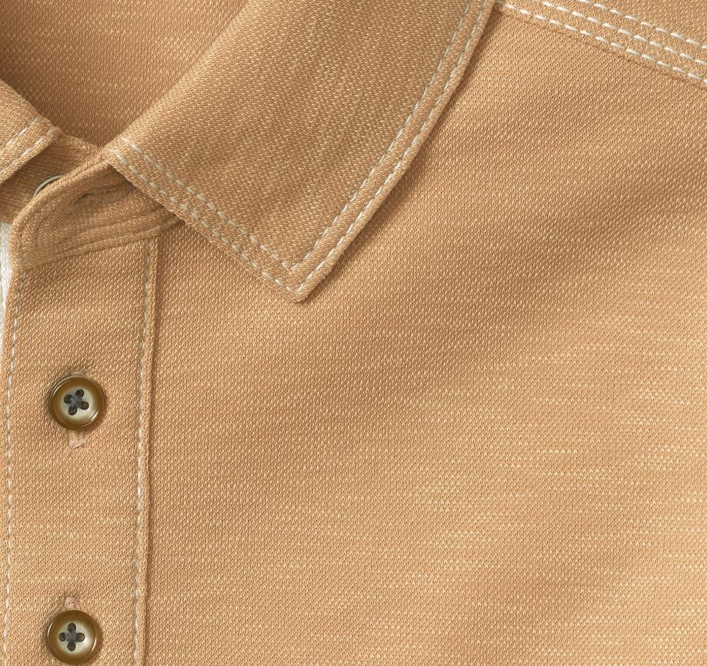 Johnston & Murphy Vintage Slub Polo Ginger